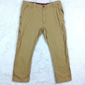 Wrangler Mens Pants Flex‎ Waist Outdoor Straight Leg Camel Brown Workwear 40x30